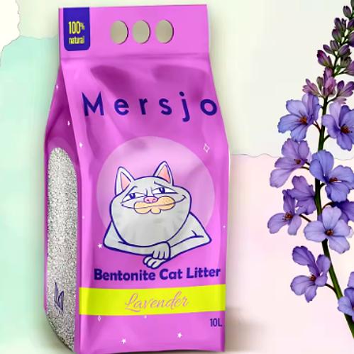 Litière parfumée Mersjo à la lavande - confort et fraîcheur pour chat 🐾